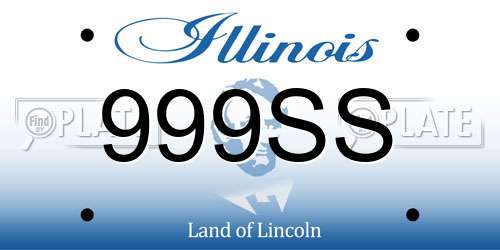 999SS Illinois License Plate