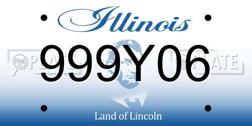 999Y06 Illinois License Plate
