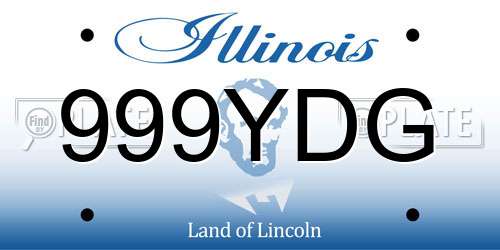 999YDG Illinois License Plate