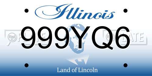999YQ6 Illinois License Plate
