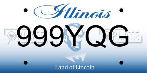 999YQG Illinois License Plate