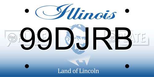 99DJRB Illinois License Plate