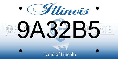 9A32B5 Illinois License Plate