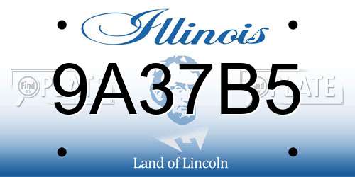 9A37B5 Illinois License Plate