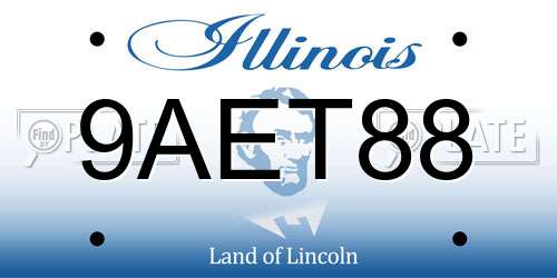 9AET88 Illinois License Plate