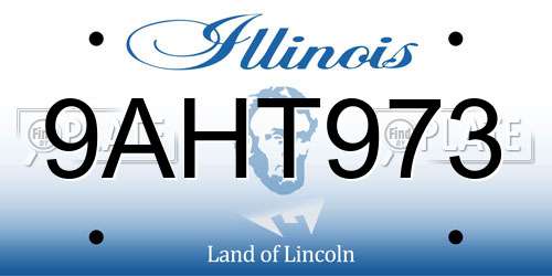 9AHT973 Illinois License Plate