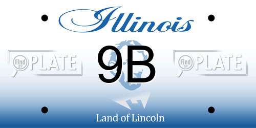 9B Illinois License Plate