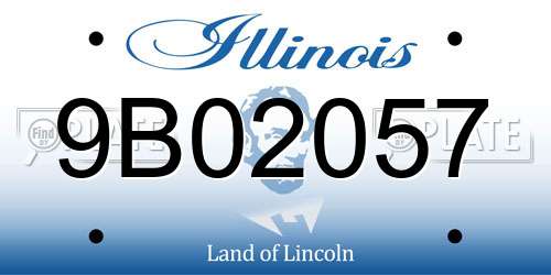 9B02057 Illinois License Plate