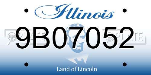 9B07052 Illinois License Plate