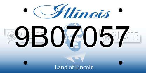 9B07057 Illinois License Plate