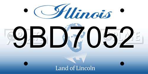9BD7052 Illinois License Plate