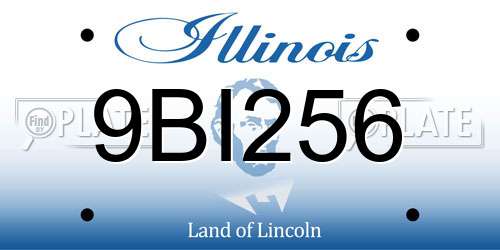 9BI256 Illinois License Plate