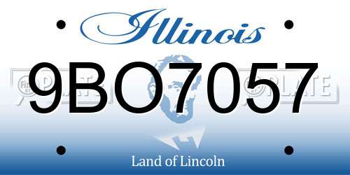 9BO7057 Illinois License Plate