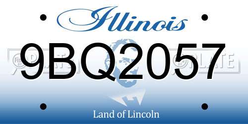 9BQ2057 Illinois License Plate
