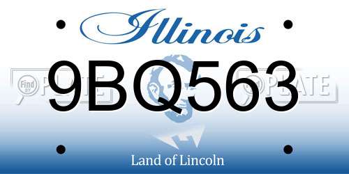 9BQ563 Illinois License Plate