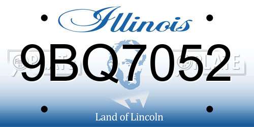 9BQ7052 Illinois License Plate