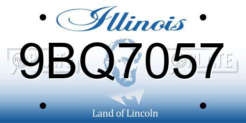 9BQ7057 Illinois License Plate