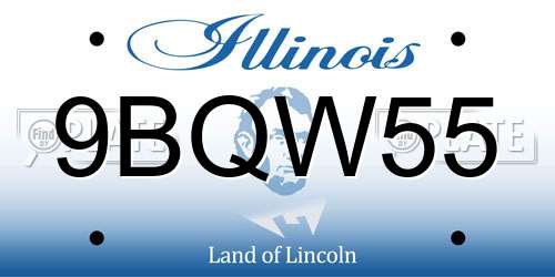 9BQW55 Illinois License Plate