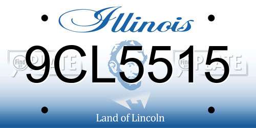 9CL5515 Illinois License Plate