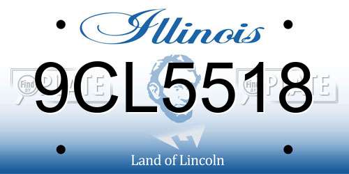 9CL5518 Illinois License Plate