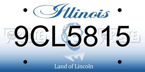 9CL5815 Illinois License Plate