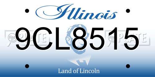 9CL8515 Illinois License Plate