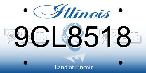 9CL8518 Illinois License Plate