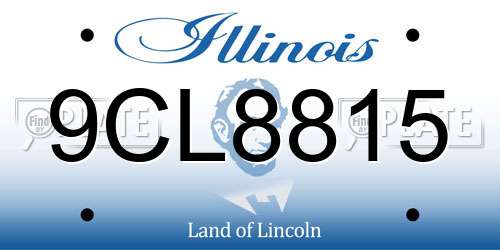 9CL8815 Illinois License Plate