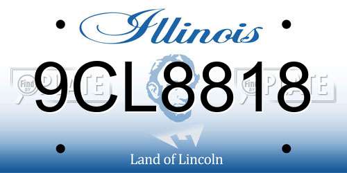 9CL8818 Illinois License Plate