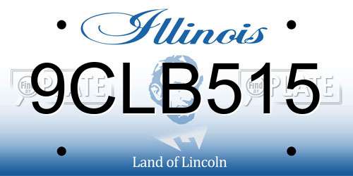 9CLB515 Illinois License Plate