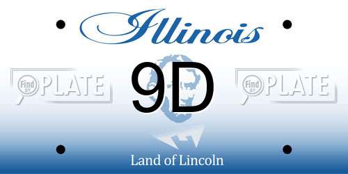 9D Illinois License Plate