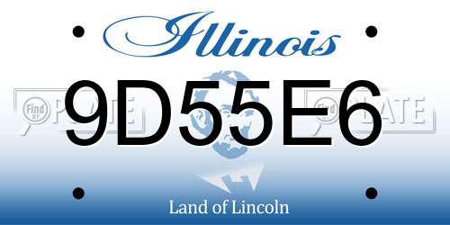 9D55E6 Illinois License Plate
