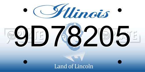 9D78205 Illinois License Plate