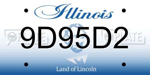 9D95D2 Illinois License Plate