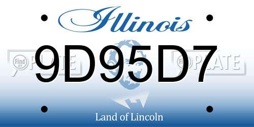 9D95D7 Illinois License Plate