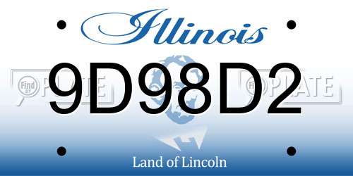 9D98D2 Illinois License Plate