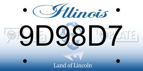 9D98D7 Illinois License Plate