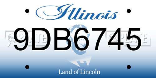 9DB6745 Illinois License Plate
