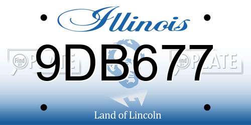 9DB677 Illinois License Plate