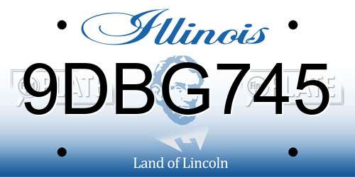 9DBG745 Illinois License Plate