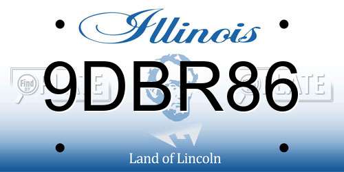 9DBR86 Illinois License Plate