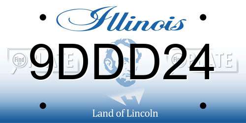 9DDD24 Illinois License Plate