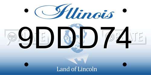9DDD74 Illinois License Plate