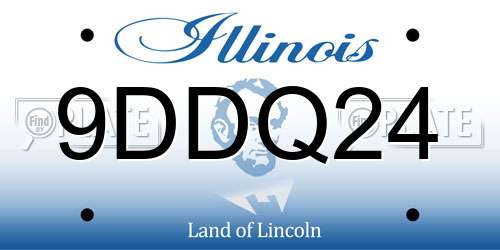 9DDQ24 Illinois License Plate