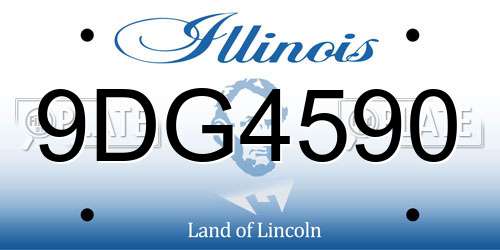 9DG4590 Illinois License Plate