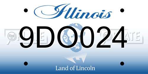 9DO024 Illinois License Plate