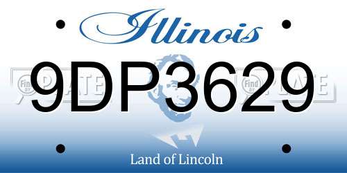9DP3629 Illinois License Plate