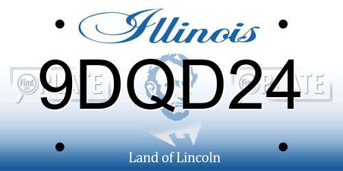 9DQD24 Illinois License Plate