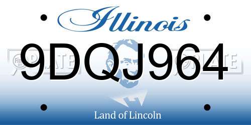 9DQJ964 Illinois License Plate