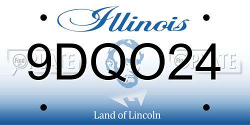 9DQO24 Illinois License Plate